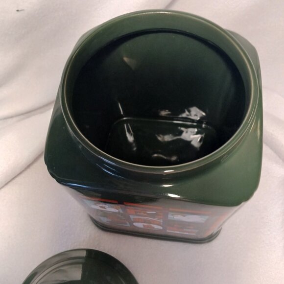 Dayton Hudson Green Christmas Cookie Jar Quilt Blocks Vintage Ceramic 9 3/4" - Picture 7 of 12